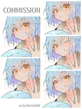 Flat color + bust up